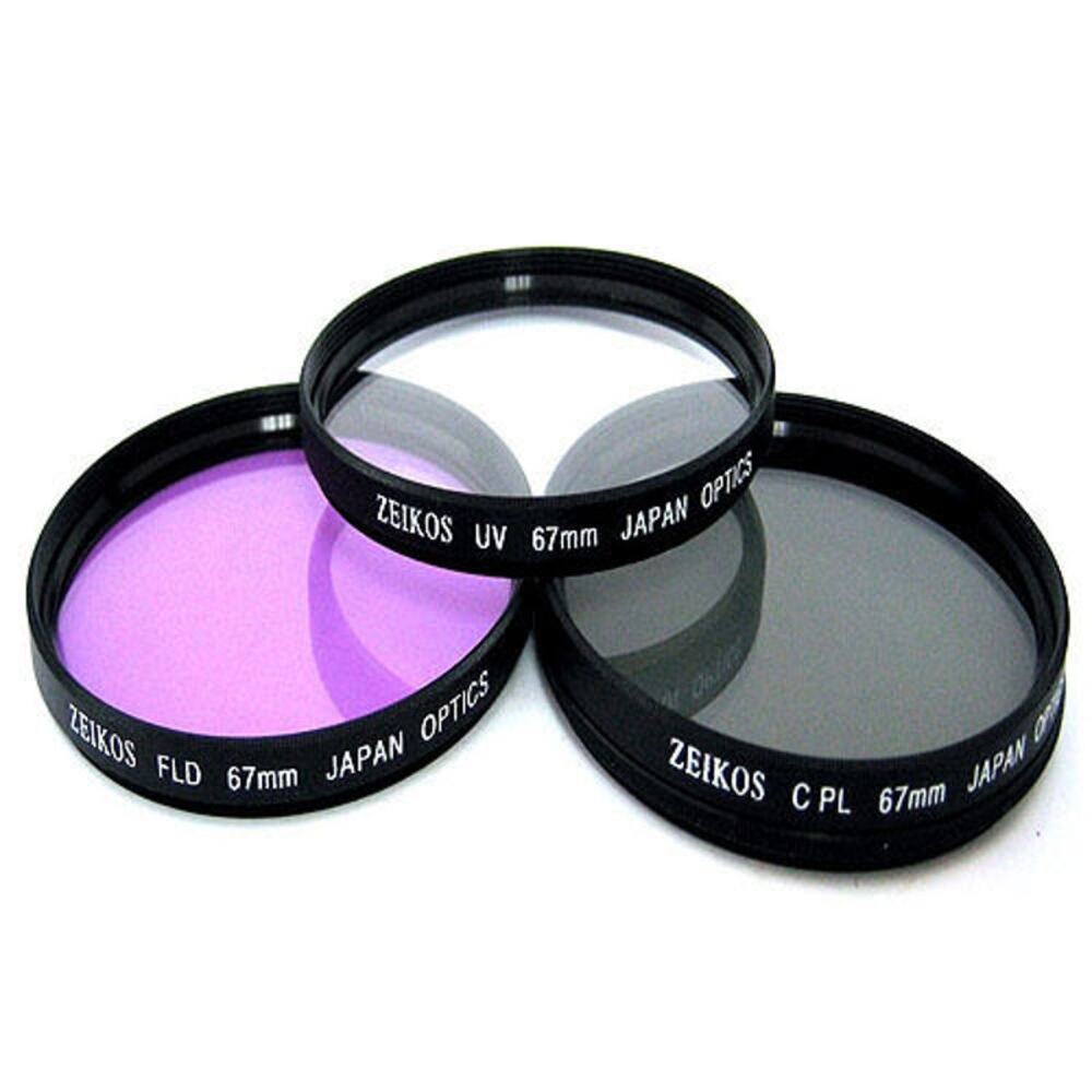 NEW Zeikos Digital Multi Coated 3 PC Filter Kit IV-CPL-D 52mm